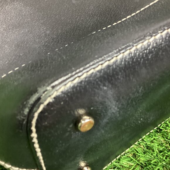 Kate Spade Black Leather Dome Satchel Handbag - Picture 7 of 16